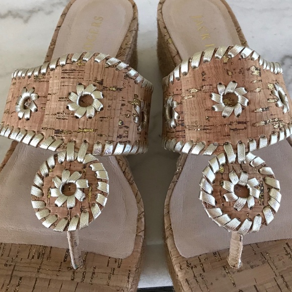 JACKROGERS CORK WEDGE ESPADRILLE SANDAL - Picture 5 of 13